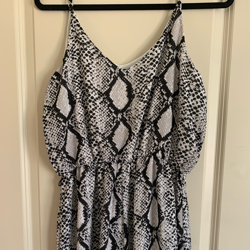 snake skin print romper